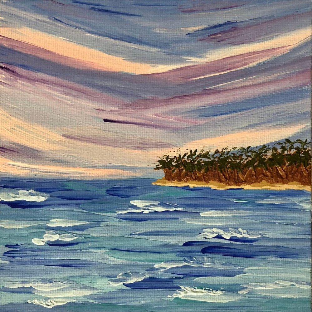 Wish You Were There 6 x 6 Acrylic Painting